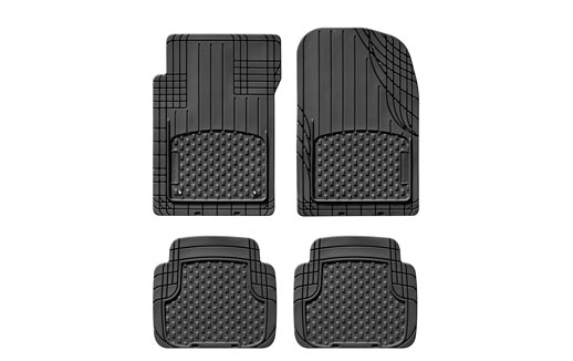 Full set of All-Vehicle Mats showing a drivers side, passengers side, and rear floor mats