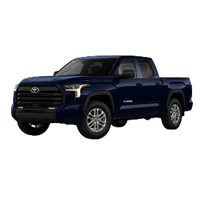 image of dark navy Toyota Tundra truck angled toward the left