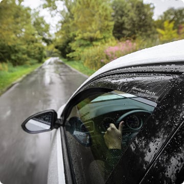 WeatherTech Side Window Deflectors Installed on a Vehicle