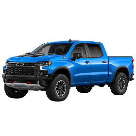image of blue chevy silverado 1500 truck angled toward the left