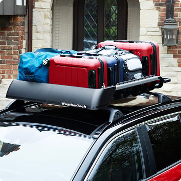 WeatherTech Roof Basket Loaded With Cargo and Installed on Vehicle