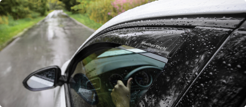 WeatherTech Side Window Deflectors Installed on Vehicle