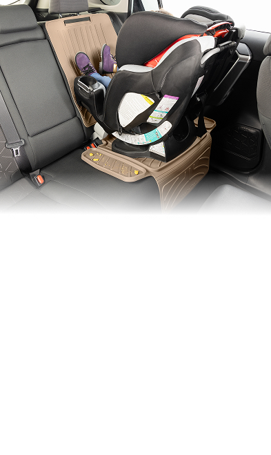 child car seat protector in car