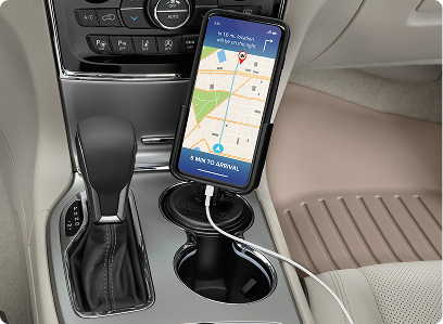 car phone holder installed in car