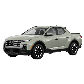 image of olive grey Hyundai Santa Cruz truck angled toward the left