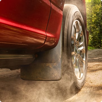 WeatherTech No-Drill MudFlaps Installed on a Vehicle